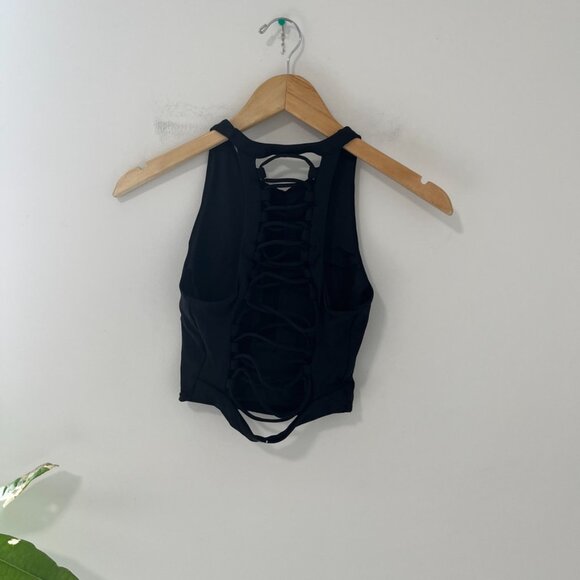 Alo Yoga Black Strappy Back Sports Bra Size XS - Picture 3 of 5